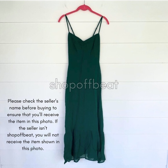 NEW Reformation Emersyn Dress Emerald 2 - Picture 9 of 17